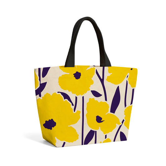 Vintage Tropical Flowers Beach Shopper Tote Bag