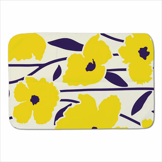Vintage Tropical Flowers Sherpa Blanket