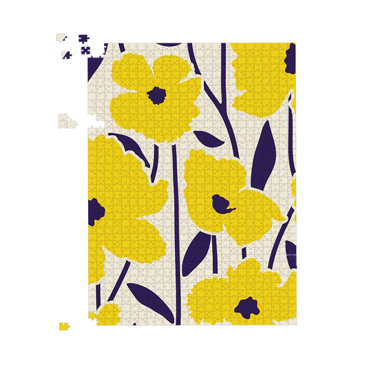 Vintage Tropical Flowers Jigsaw Puzzle