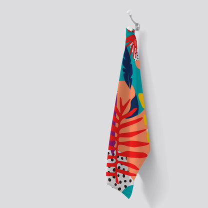 Tropical Flamingoes Tea Towel