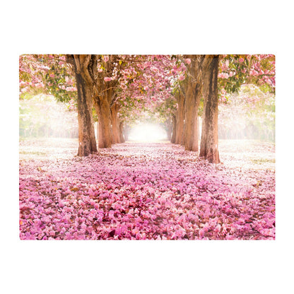 Pink Flower Tree Tunnel Glass Chopping Board