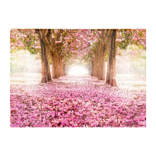 Pink Flower Tree Tunnel Glass Chopping Board