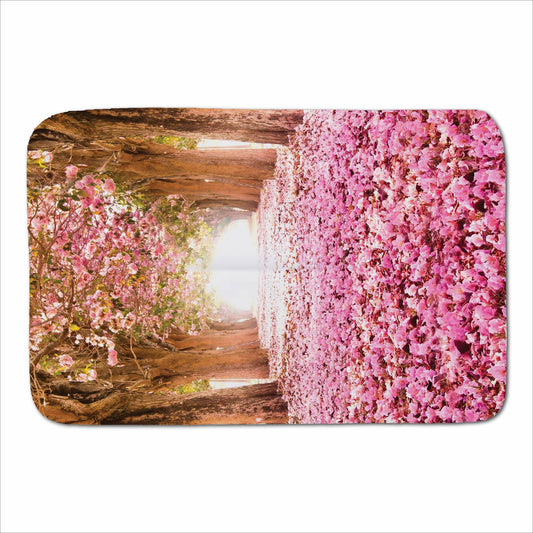 Pink Flower Tree Tunnel Sherpa Blanket