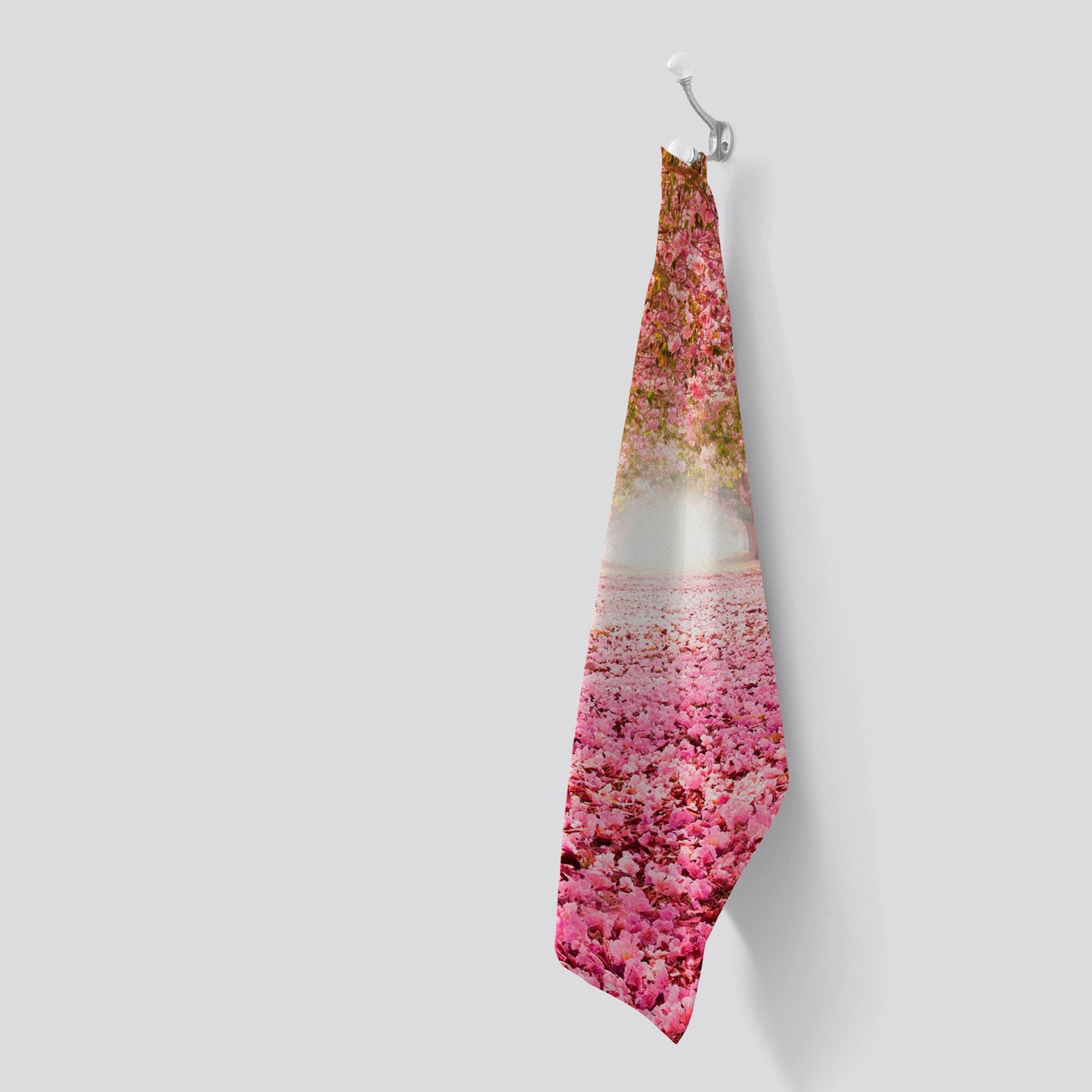 Pink Flower Tree Tunnel Tea Towel