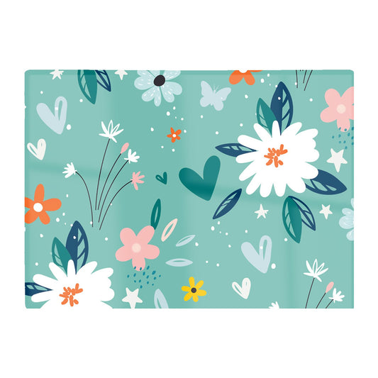 Garden Summer Flowers Glass Chopping Board