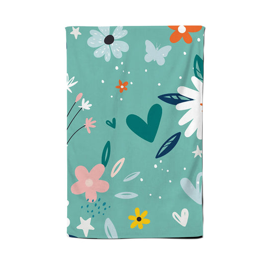 Garden Summer Flowers Tea Towel