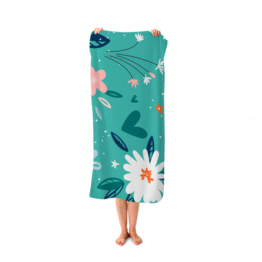 Garden Summer Flowers Beach Towel