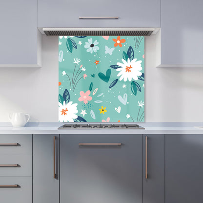 Garden Summer Flowers Kitchen Splashback