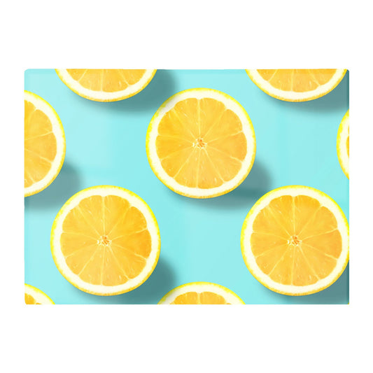 Fresh Lemons Glass Chopping Board