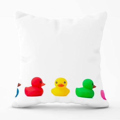 Coloured Rubber Ducks Cushions