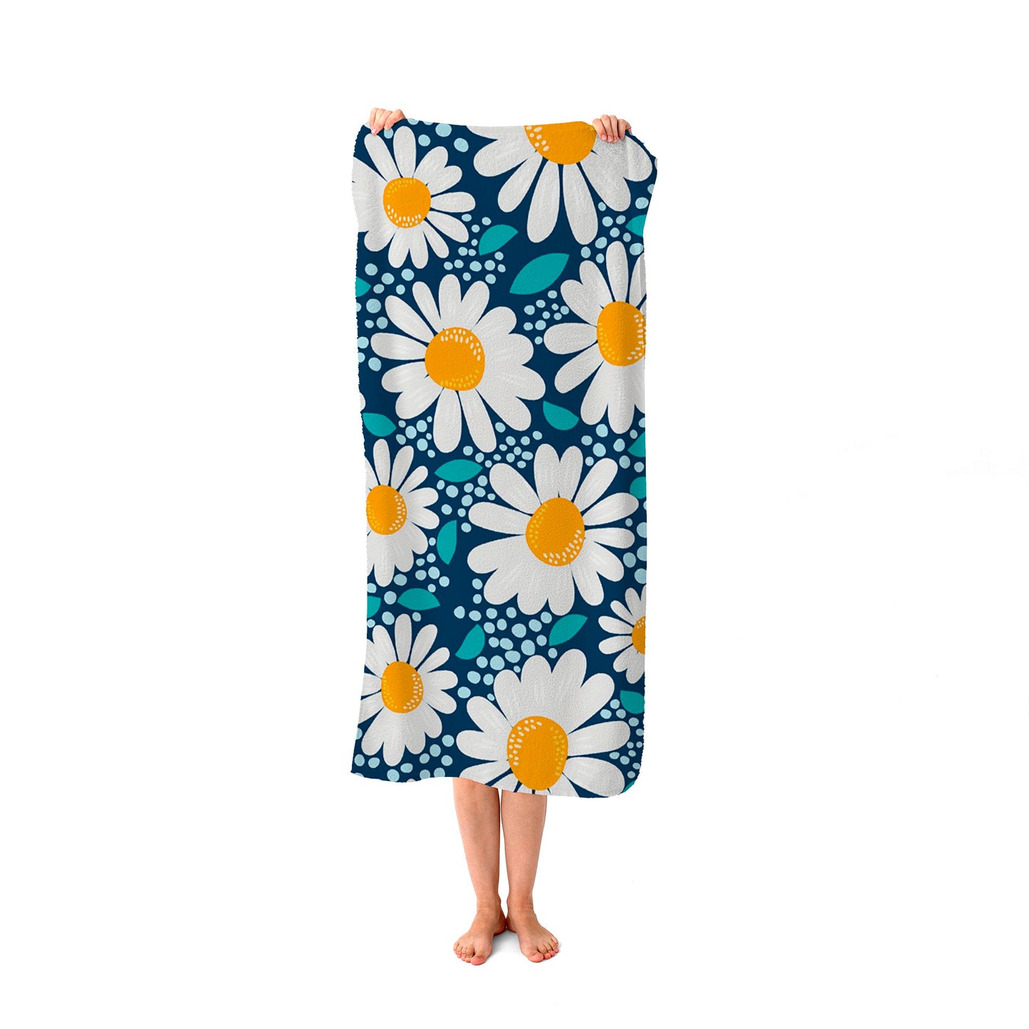 Camomile Flowers Beach Towel