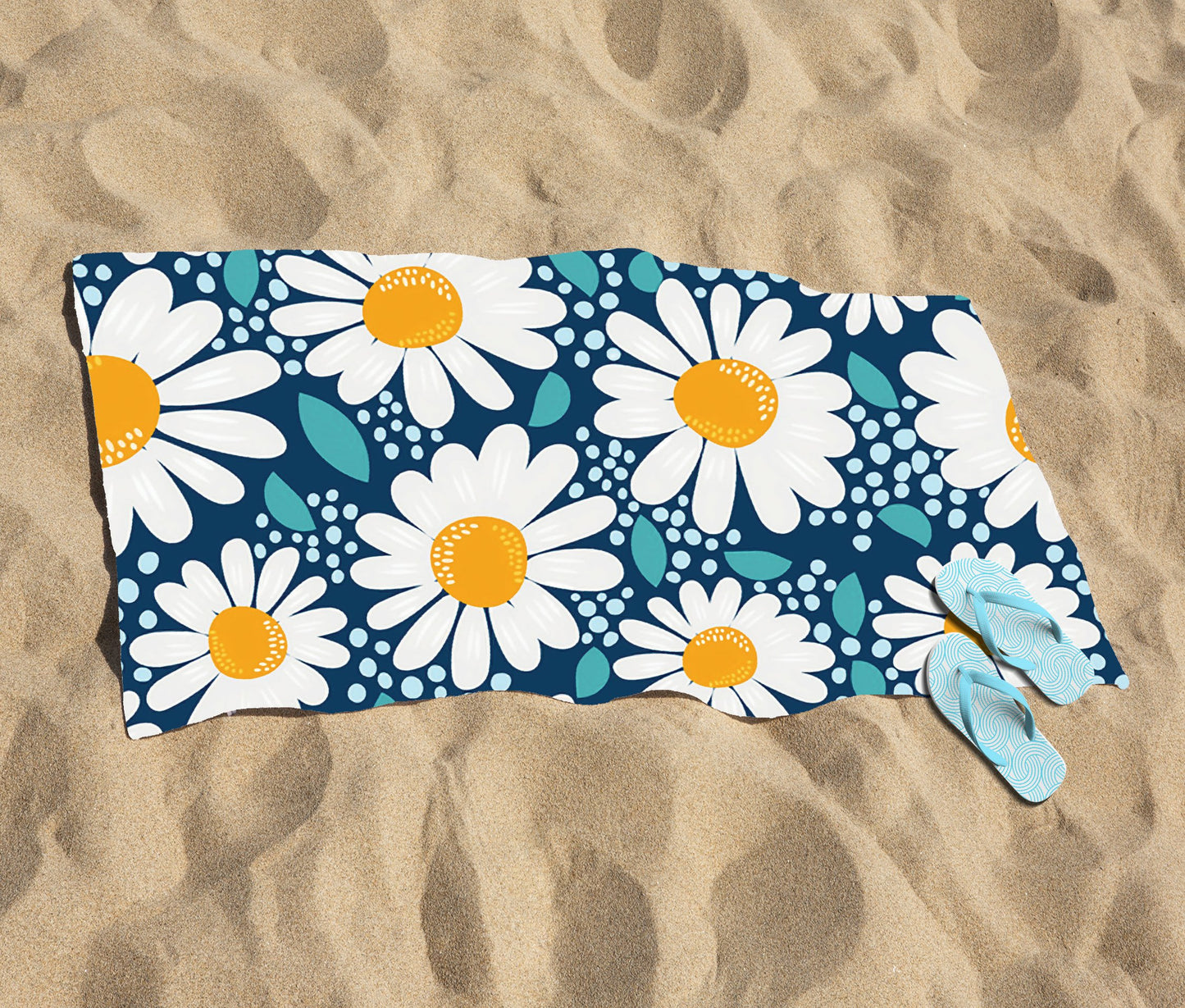 Camomile Flowers Beach Towel