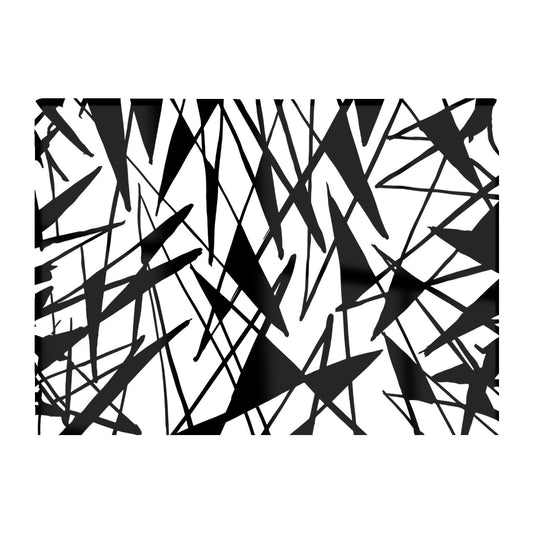 Brush Abstract Pattern Glass Chopping Board