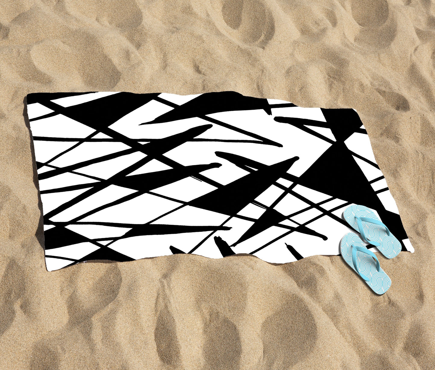 Brush Abstract Pattern Beach Towel