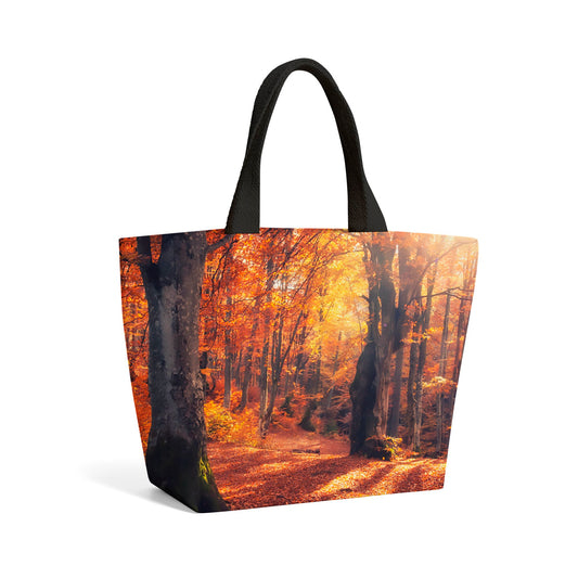 Autumn Forest Beach Shopper Tote Bag