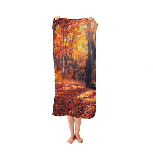 Autumn Forest Beach Towel