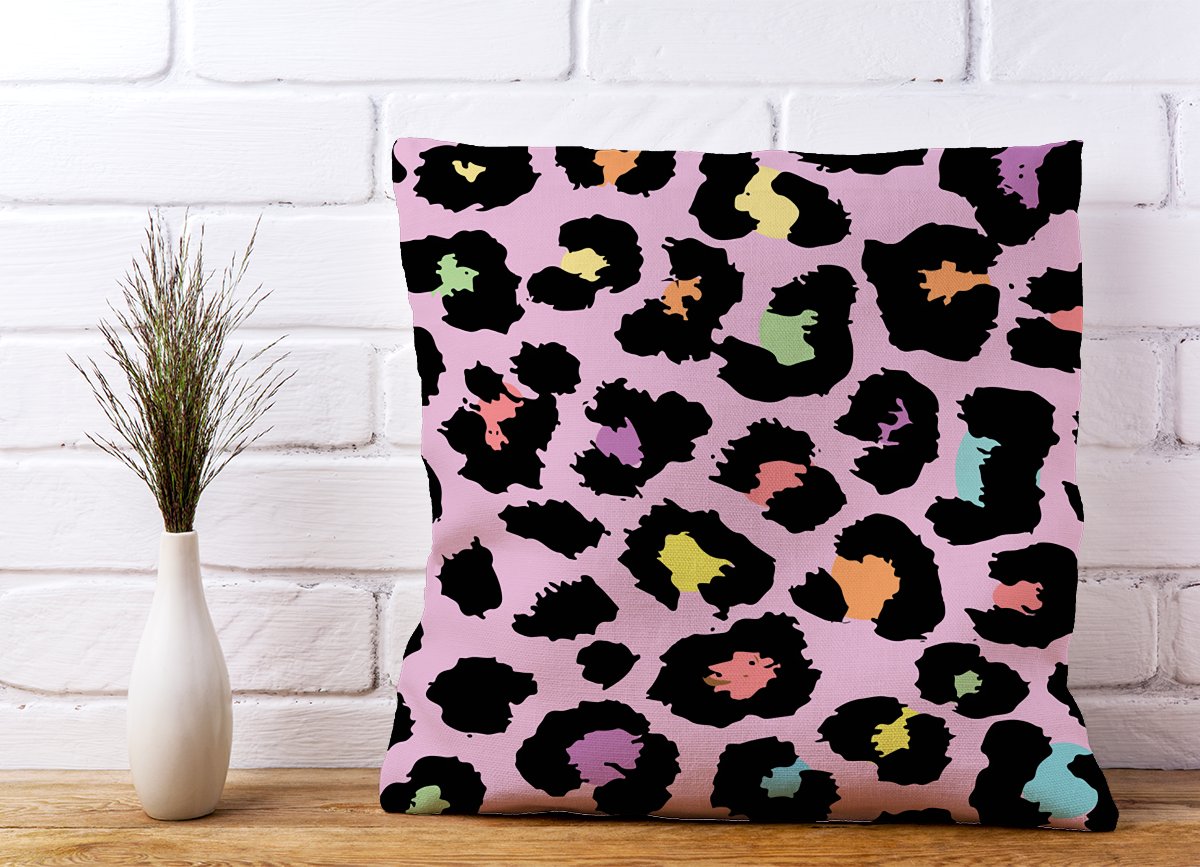 Pink Leopard Print Cushions