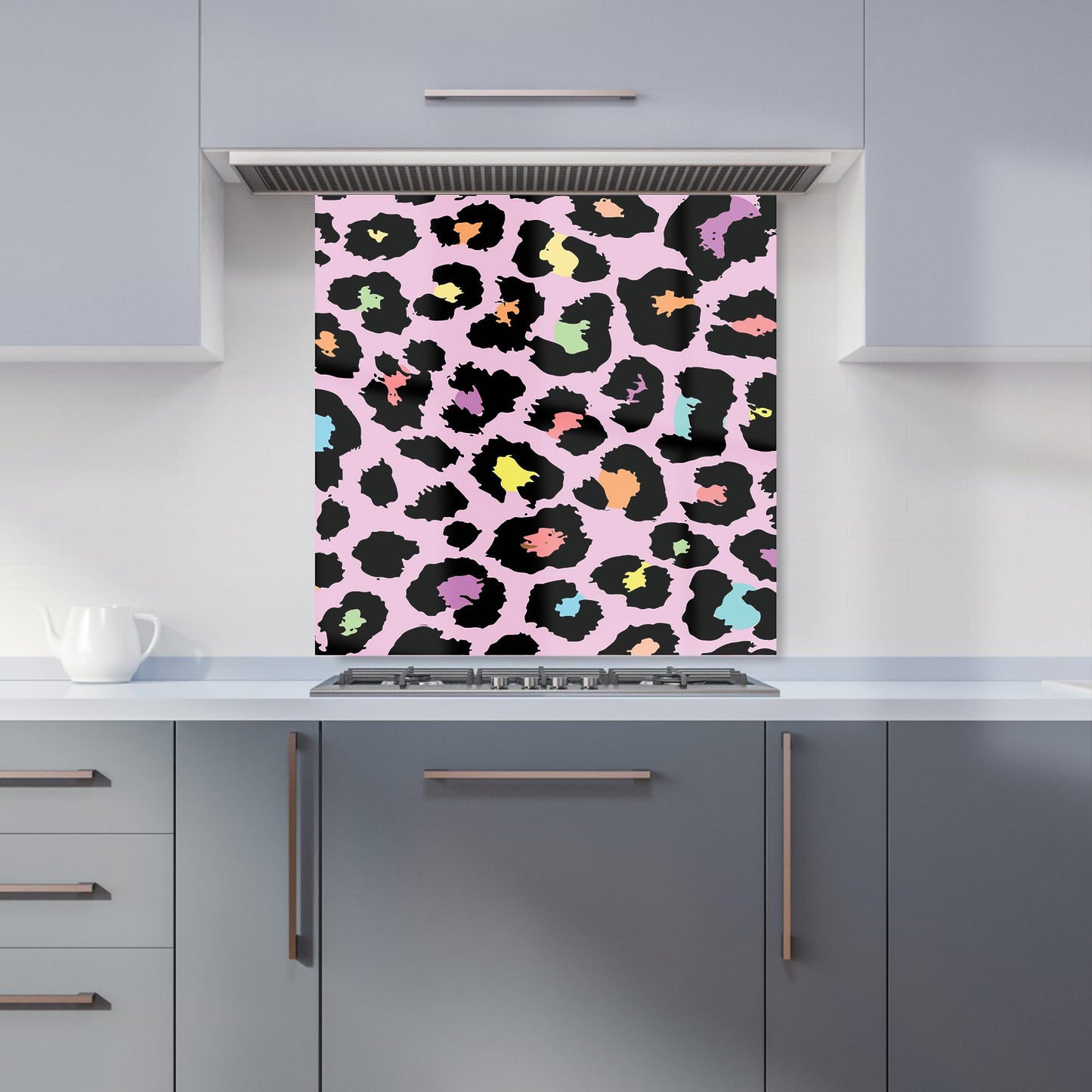Pink Leopard Print Kitchen Splashback
