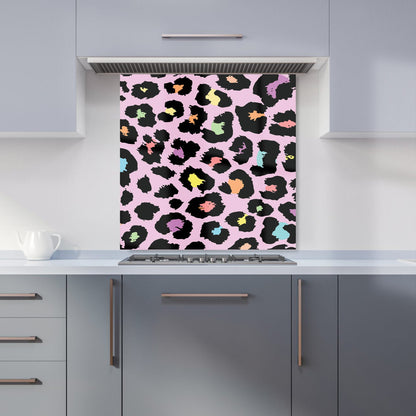 Pink Leopard Print Kitchen Splashback