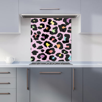 Pink Leopard Print Kitchen Splashback