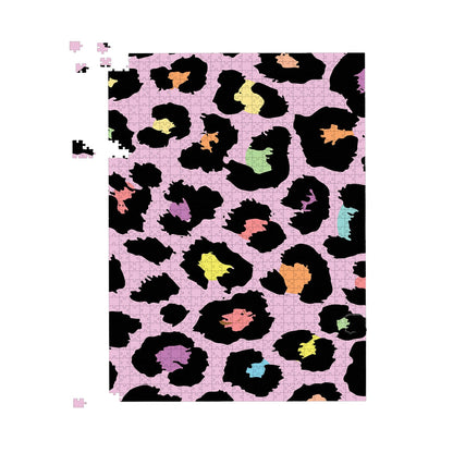 Pink Leopard Print Jigsaw Puzzle