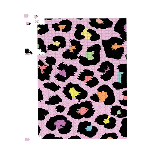 Pink Leopard Print Jigsaw Puzzle