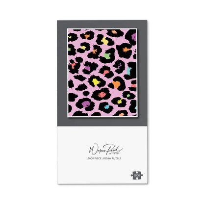 Pink Leopard Print Jigsaw Puzzle