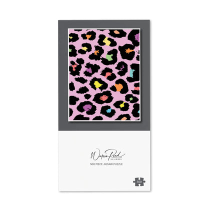 Pink Leopard Print Jigsaw Puzzle