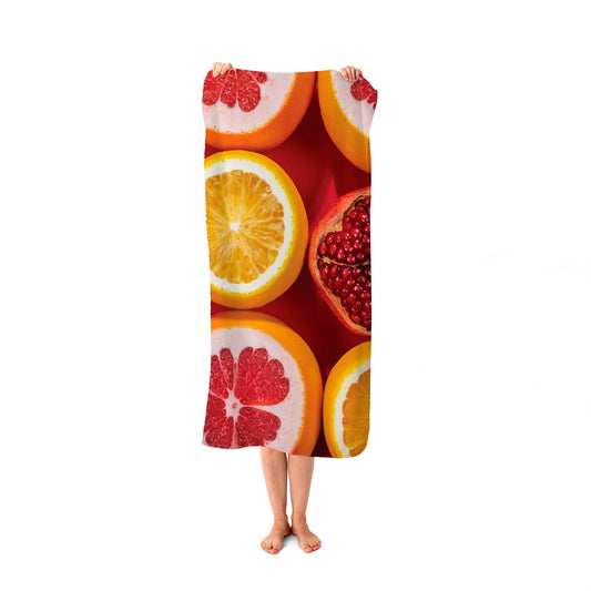 Citrus And Pomegranate Beach Towel