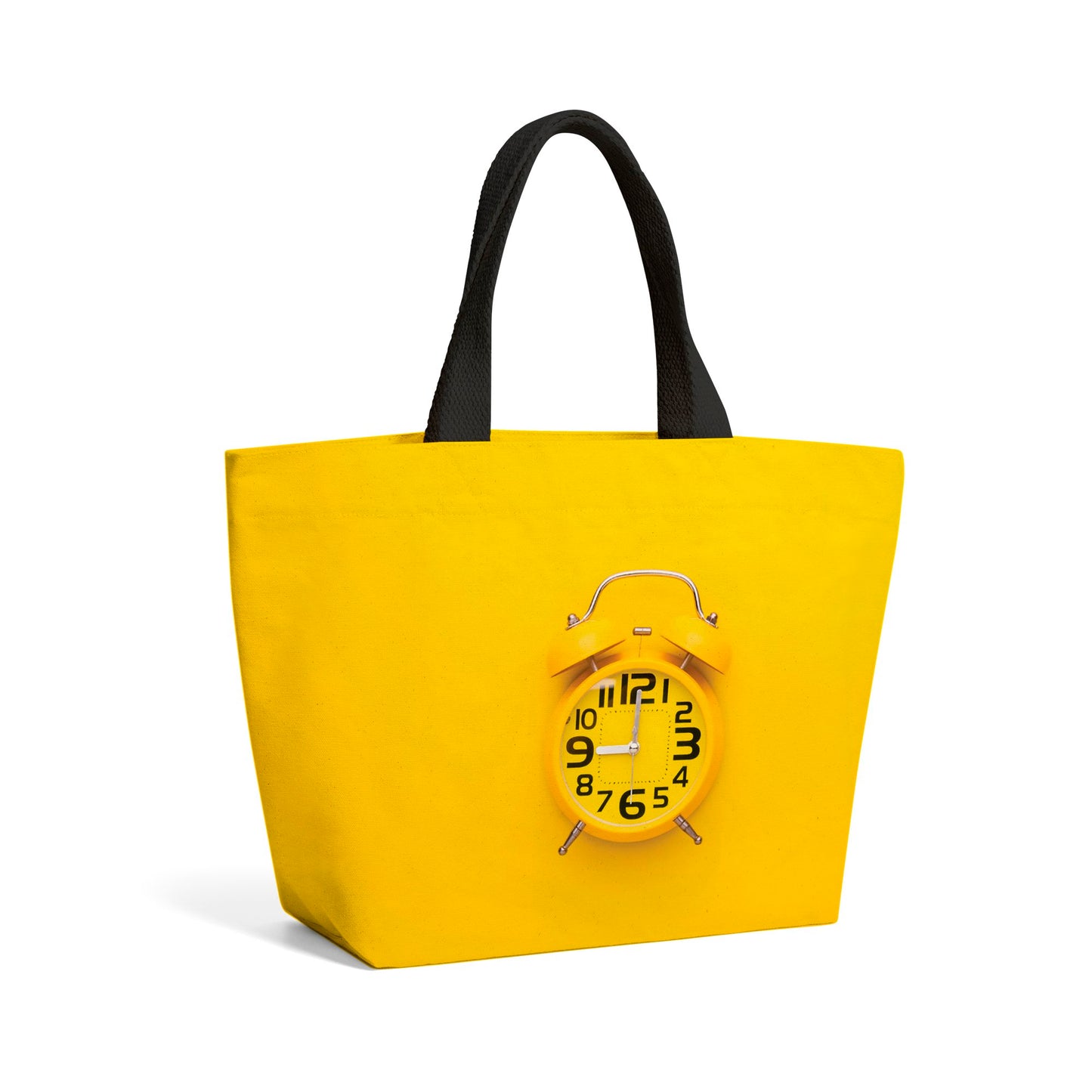 Yellow Alarm Clock Beach Shopper Tote Bag