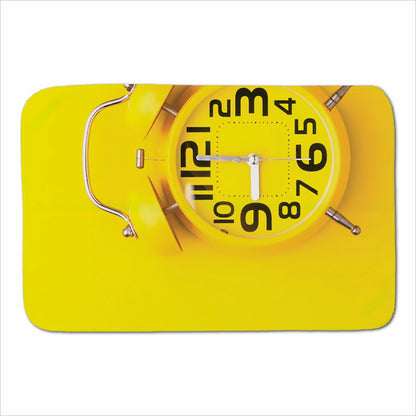 Yellow Alarm Clock Sherpa Blanket