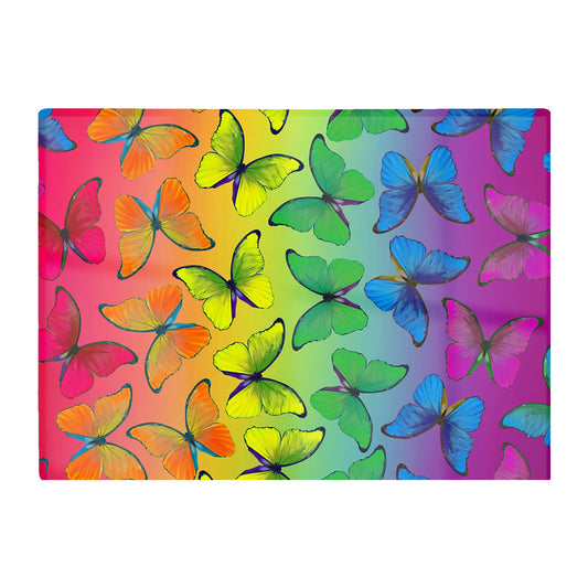Multicoloured Butterfly Pattern Glass Chopping Board