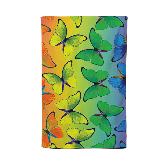 Multicoloured Butterfly Pattern Tea Towel