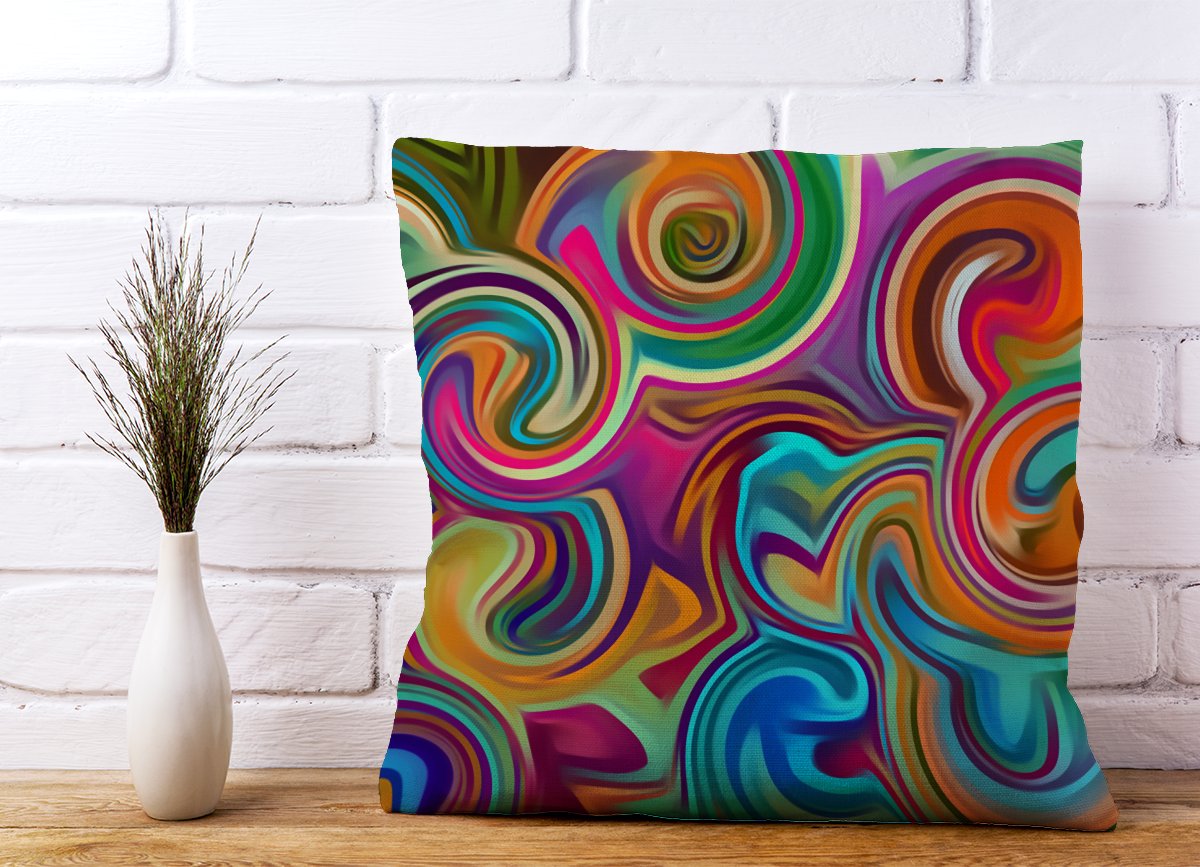 Colourful Wave Pattern Cushions