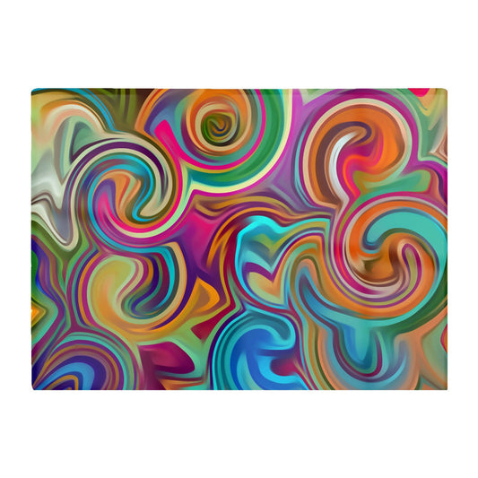 Colourful Wave Pattern Glass Chopping Board