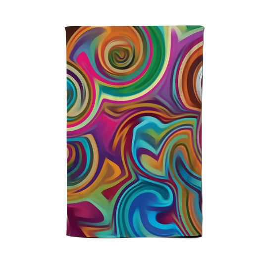 Colourful Wave Pattern Tea Towel