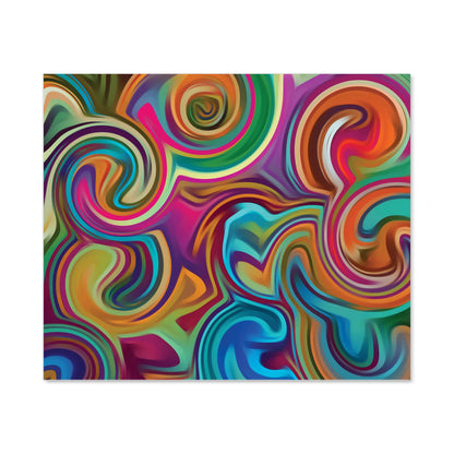 Colourful Wave Pattern Kitchen Splashback