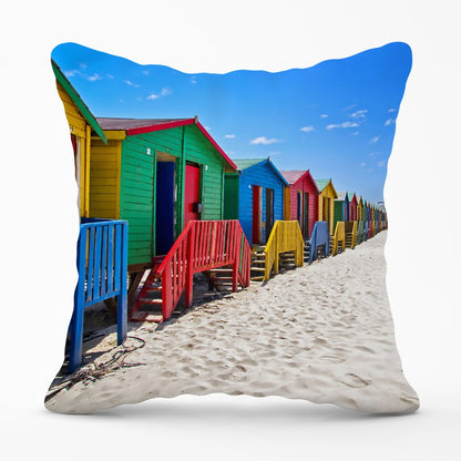 Beach Huts At Muizenberg Beach Cushions
