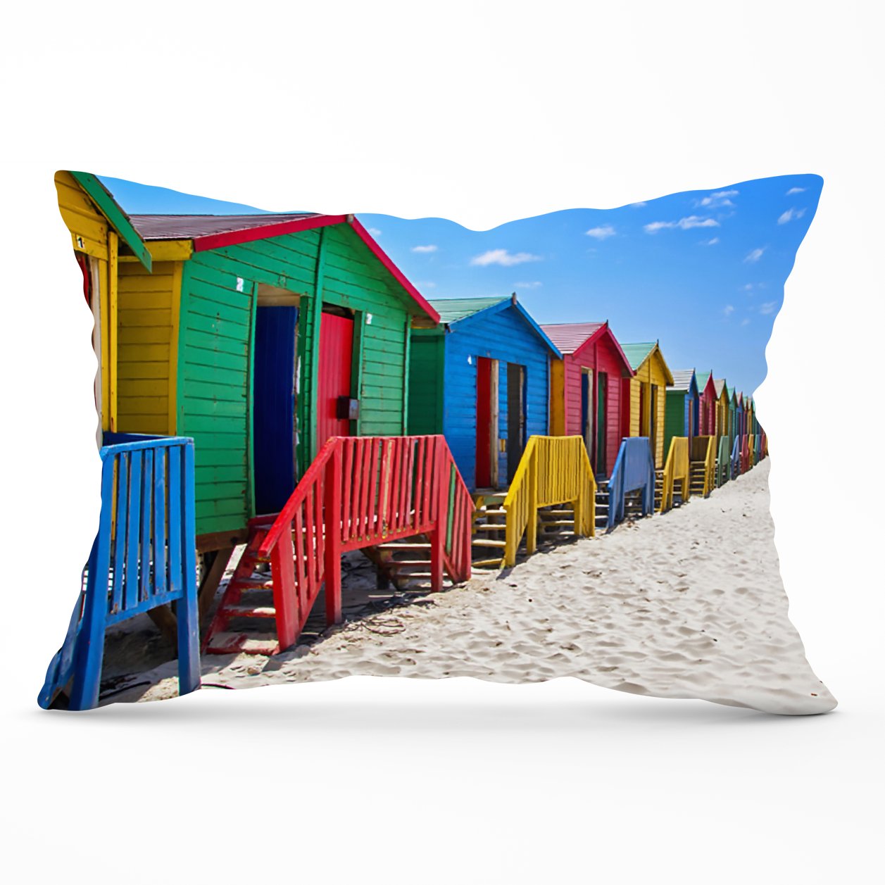 Beach Huts At Muizenberg Beach Cushions
