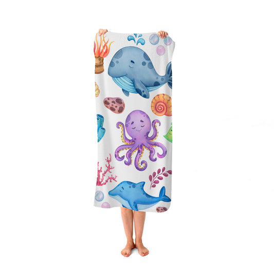 Children'S Sea Life Beach Towel