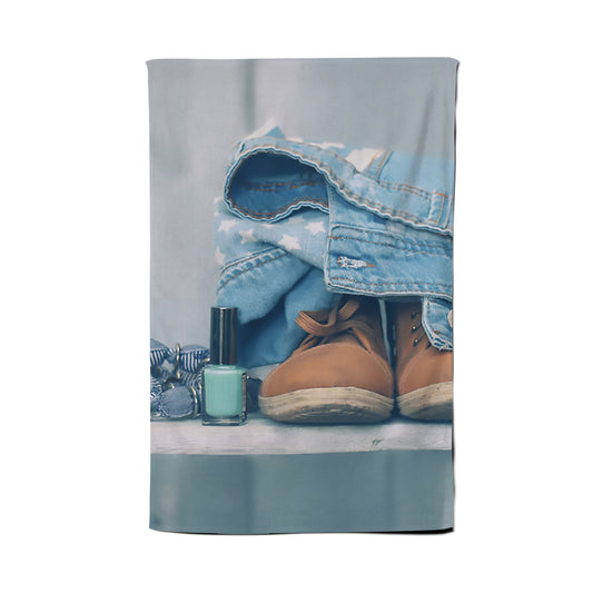 Shoes On The Bench Tea Towel