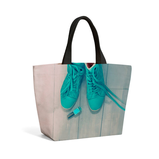 Lipstick Shoes Beach Shopper Tote Bag