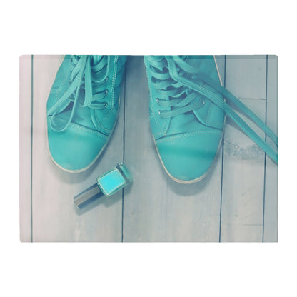 Lipstick Shoes Glass Chopping Board