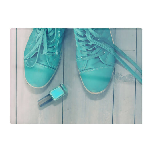 Lipstick Shoes Glass Chopping Board