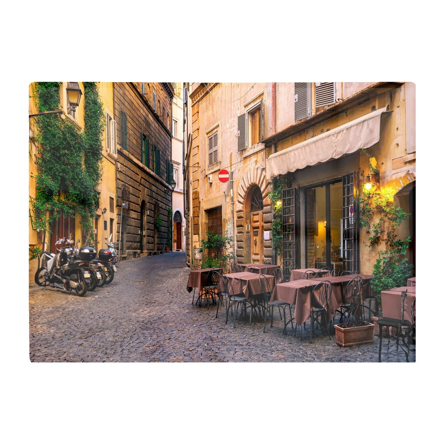 Cozy Rome Street Glass Chopping Board