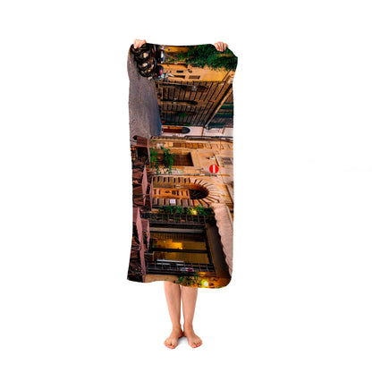 Cozy Rome Street Beach Towel