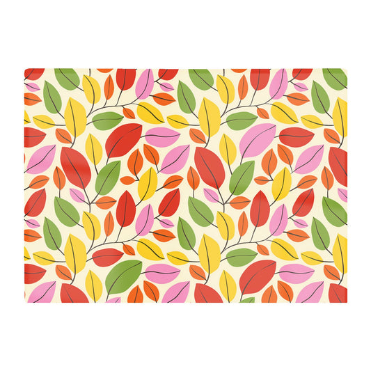 Autumn Leaves Glass Chopping Board