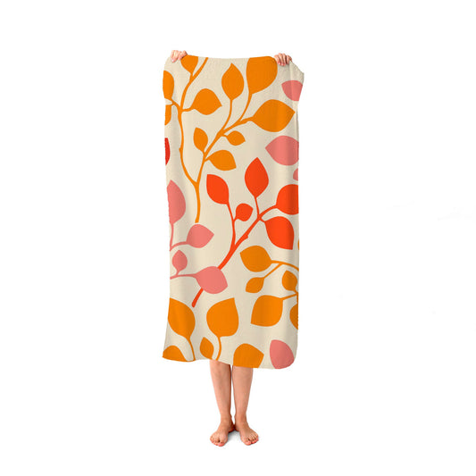 Colorful Autumn Leaves Beach Towel
