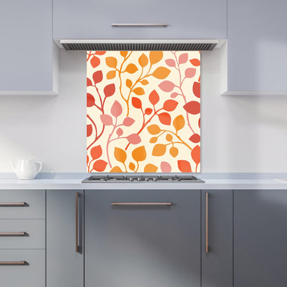 Colorful Autumn Leaves Kitchen Splashback