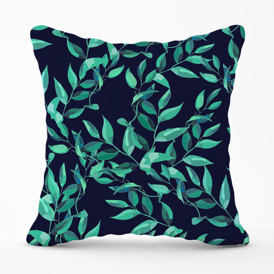 Delicate Green Foliage Cushions